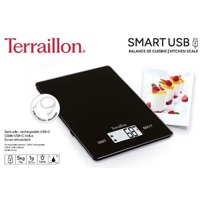 Balance de cuisine - terraillon - smart usb - noir - petit electroménager - kvm
