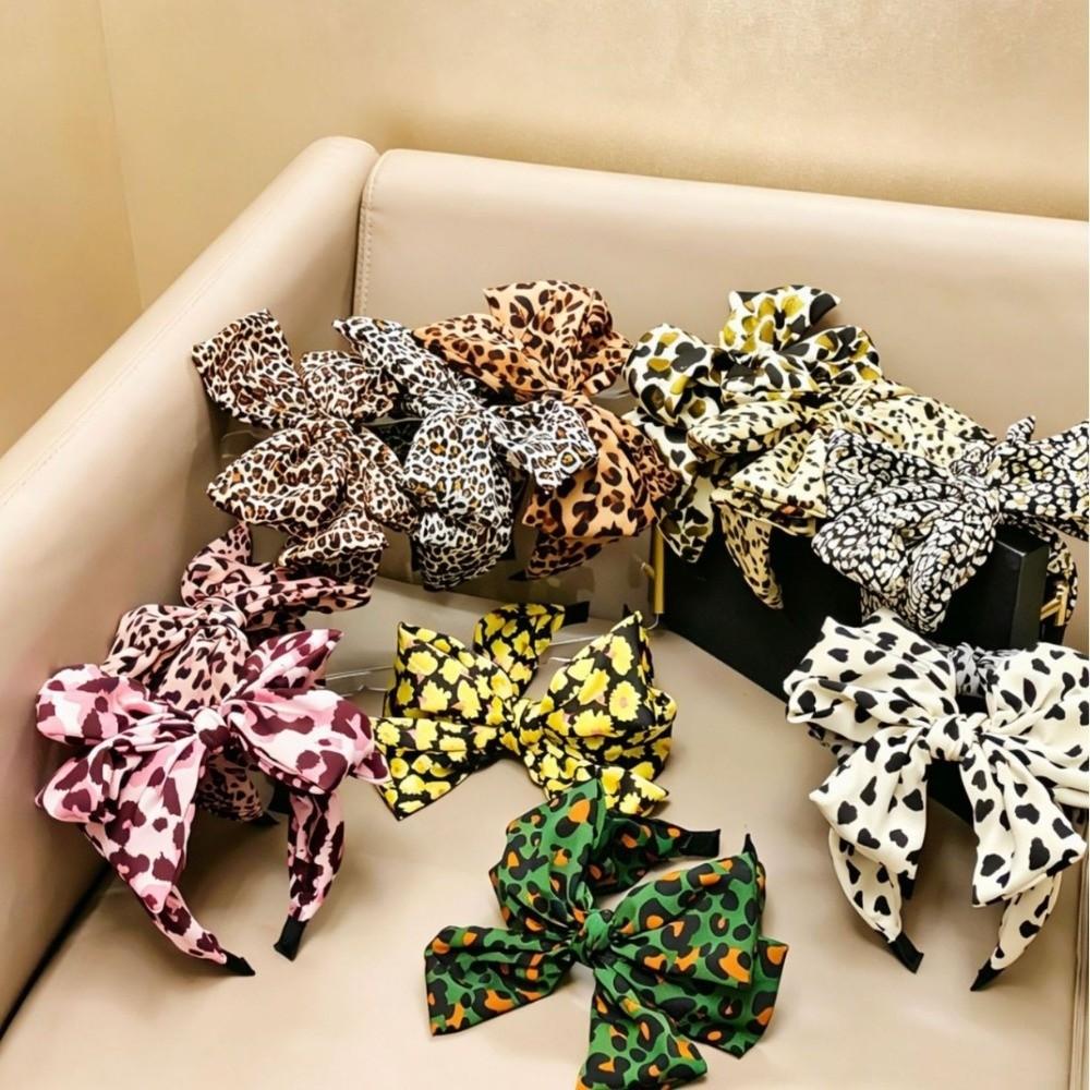 Heawear Bow Headband Multi Layer Large Bow Hairbands Vintage Bow Hair Clips Women