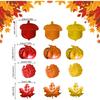 200 Pieces Fall Confetti, Thanksgiving Maple Leaves, Turkey, Pumpkin, Acorn Sprinkles Foil Metallic Table Scatter Confetti for Fall Party