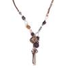 Womens Acrylic Pendant Necklace With Geometric Charms Resin Chain Adjustable Length 21-50cm Minimalist Fashion