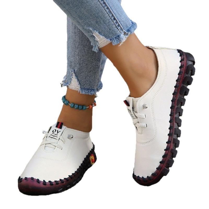 Hand-stitched Bag Fashionable Single Shoes with Soft Soles Casual Women's One-foot Lazy Shoes