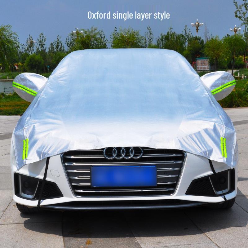 

Universal All-Season Half Car Cover: Thickened Oxford Cloth for Sun, Rain, and Snow Protection Sample Fabric (Contact for Order)