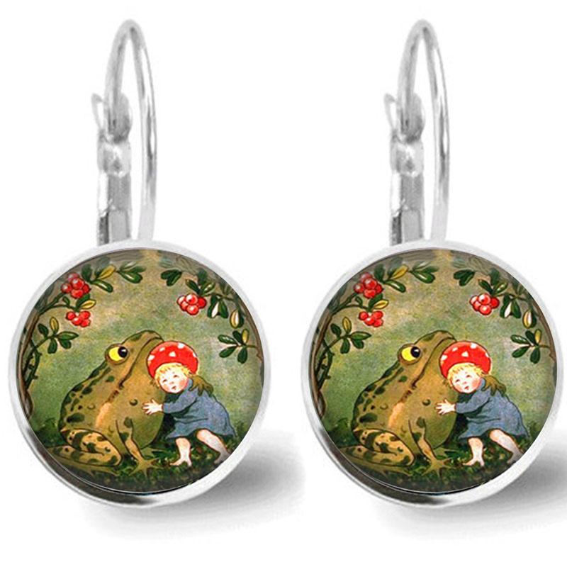 Fashion Earring Y2K Vintage Marigold Time Gem Flower Ear Buckle