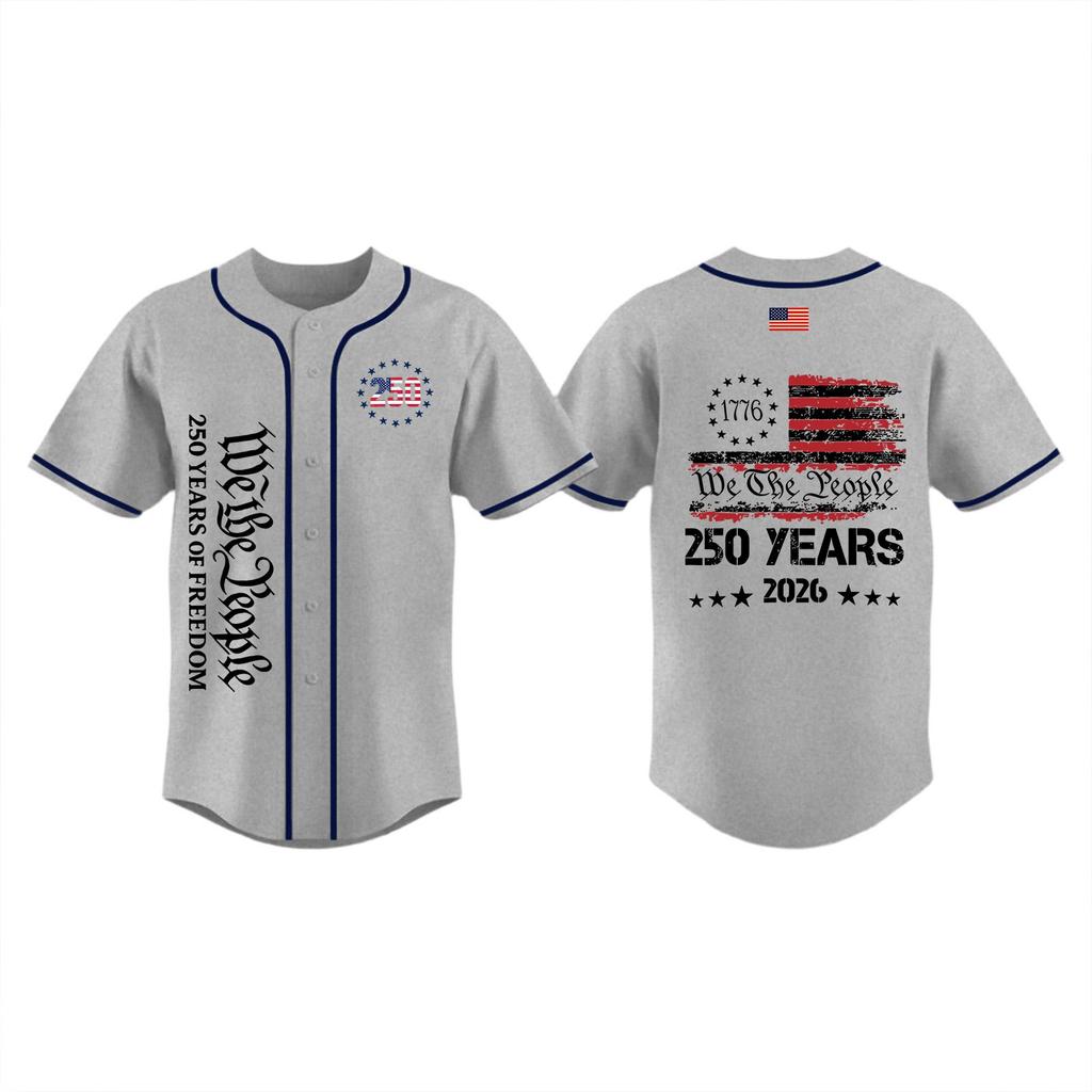 Womens Spring Tops Button Down Baseball Style Summer Shirts for Women We The 250 Years 2026 Casual T Shirts