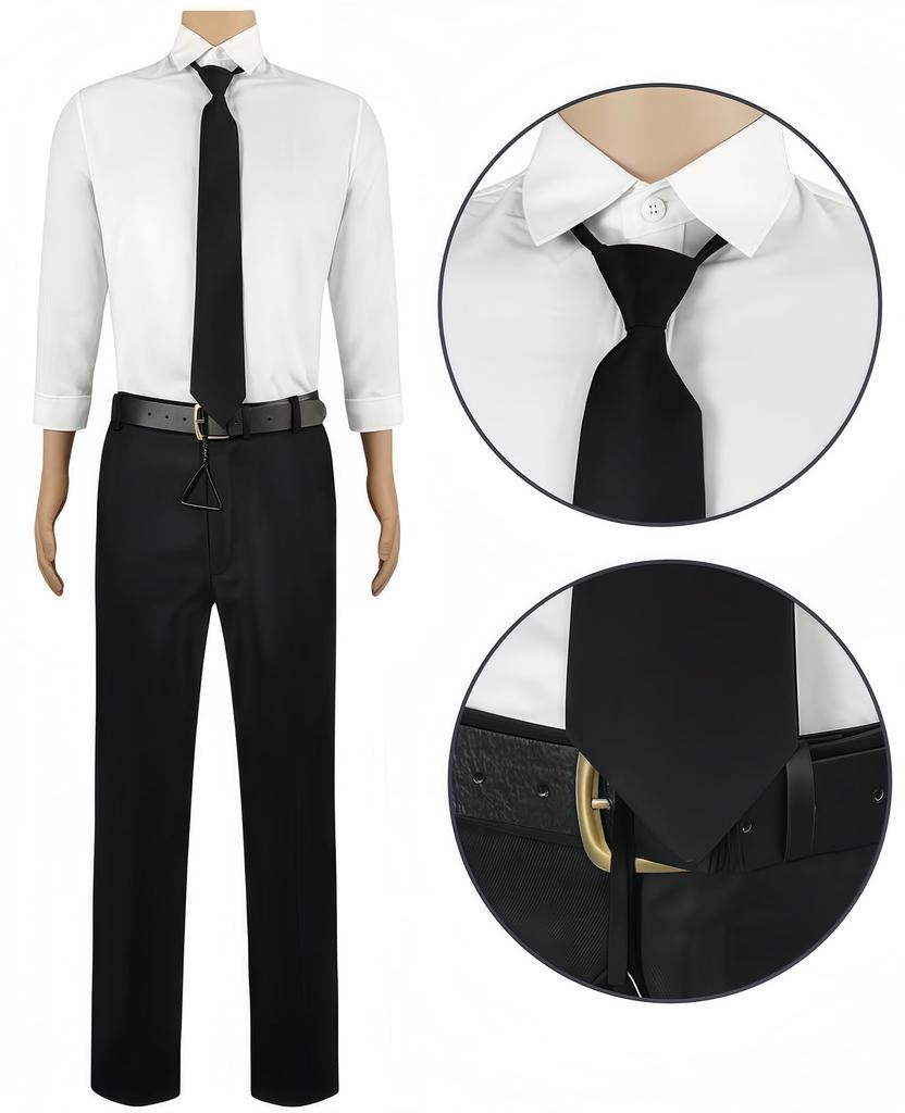 [NOKIJP] Denji Cosplay Costume, Chainsaw Devil Costume, Tokyo Public Safety Unit Anti-Demon Special Section 4 Costume Festival (Denji, XXL)