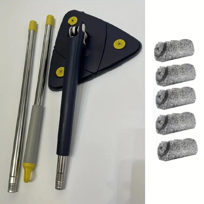 Adjustable Triangle Mop Set, 360-Degree Rotation, Suitable For a Variety Of Household Cleaning And Can Be Used On Walls And Glass Surfaces