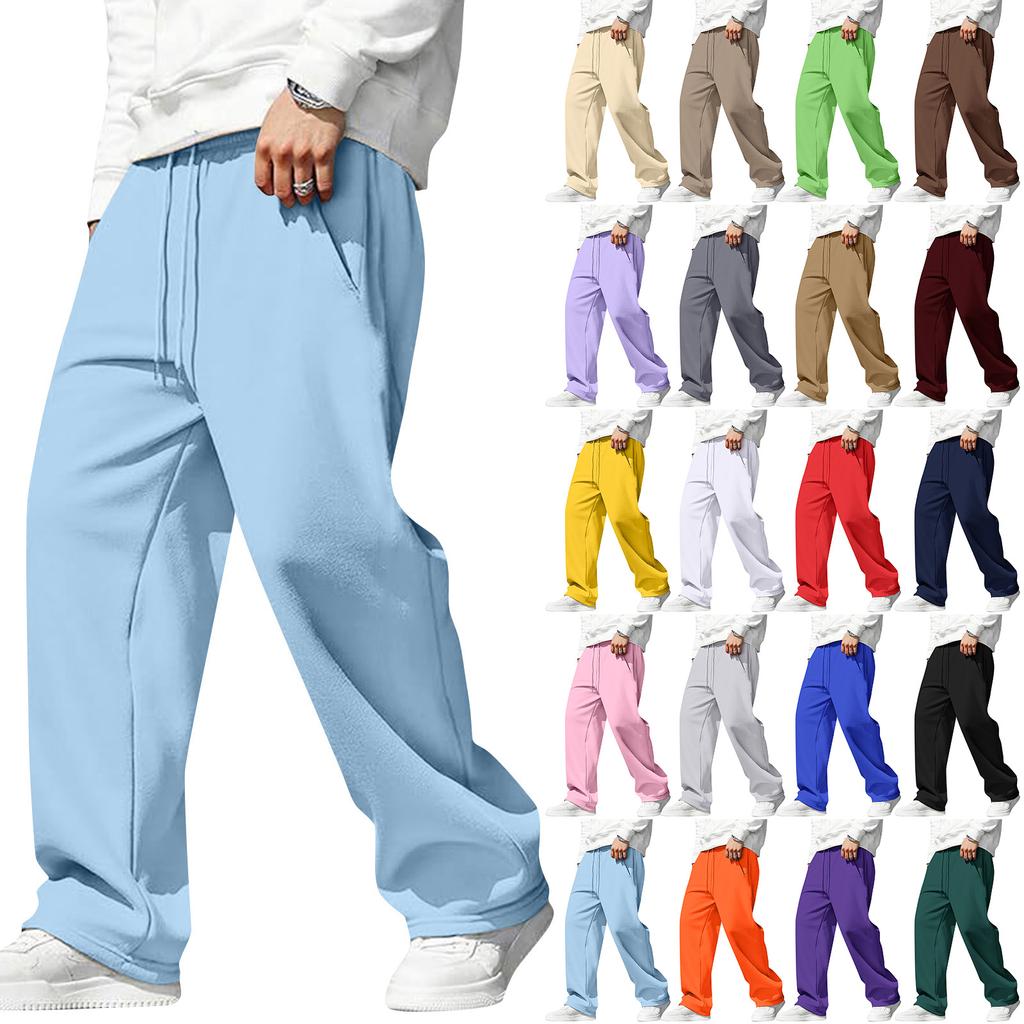 Men's Casual Straight Leg Pants Comfort Fit for Everyday Wear