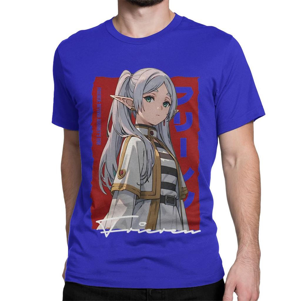 Anime Beyond Journeys End Japanese T Shirt for Men Women Cotton  TShirt Round Neck Sousou No Frieren Tees Clothes Plus Size