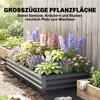 Metal Raised Garden Bed Planter Box Outdoor Planters for Growing Flowers, Herbs, Grey, 241x90.5x30cm