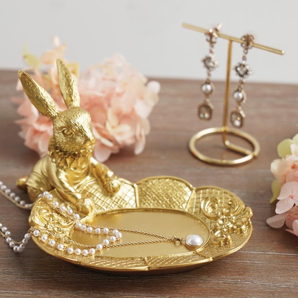 Easter Rabbit Statue Ornament Home Table Decor  Animal Sculpture