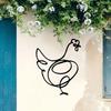 Vintage Iron Metal Chicken Wall Art Farmhouse Rustic Home Decor