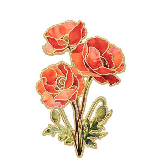 Pin Brooch Pin Enamel Flower Design with Smooth Edges Lightweight