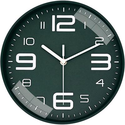 Wall Clock 12" Silent Quartz Decorative Latest Wall Clock Non-Ticking Classic Clock Battery Operated Round Easy To Read for Room/Home