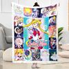 Sailor Moon Adventures Blankets Are Suitable for Living Rooms,making Them an Ideal Choice for Outdoor Travel and Gifts.