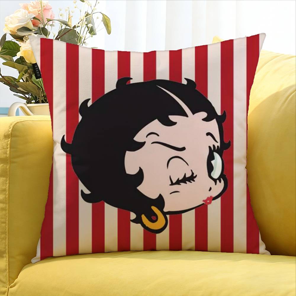 Anime Cute B-Betty Boop World Various Sizes Square Pillow Case For Car Home Bedchamber Decor