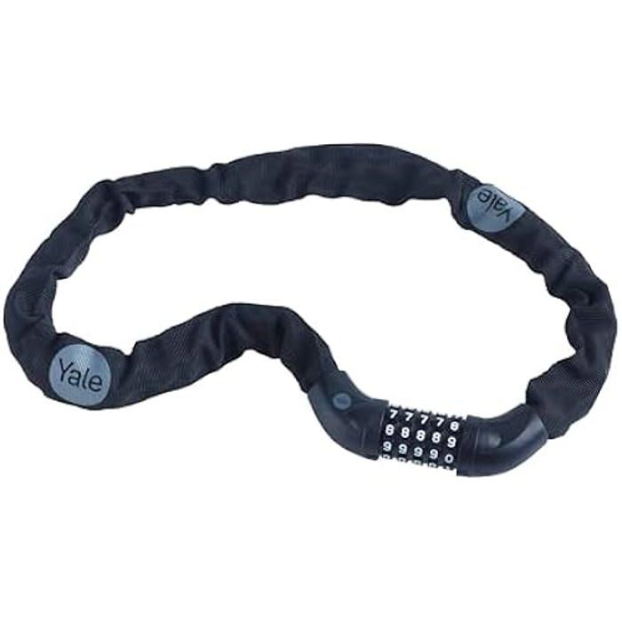 Chaîne antivol - essential security - 900mm - acier au carbone - cadenas à combinaison 5 chiffres