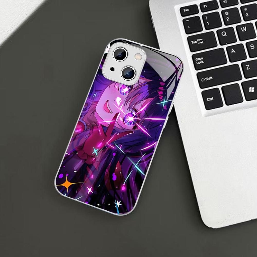 Oshi No Ko Anime Phone Case For IPhone 15 13 12 Mini 11 Pro XS Max X XR 14 Plus Tempered Glass Cover