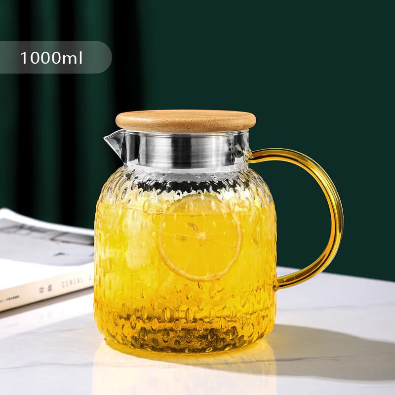 Shangqi Glass Cold Water Pitcher with Bamboo Lid