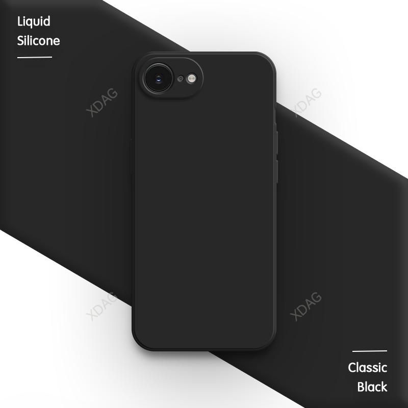 Coque Étui pour Apple iPhone 16E 16 Pro Max Plus 5G Silicone Uni Basique Classique Bord Droit Housse Arrière Funda Accessoires