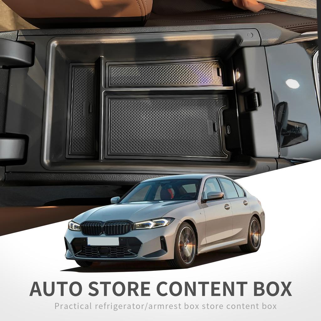 For BMW 3 Series 4 Series I4 2020 - 2025 M3 M4 Car Armrest Storage Box Center Console Tray Organizer Accessories
