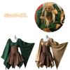 Women Medieval Woodland Elf Fairy Dress Corset Set Top Skirts Halloween Costume