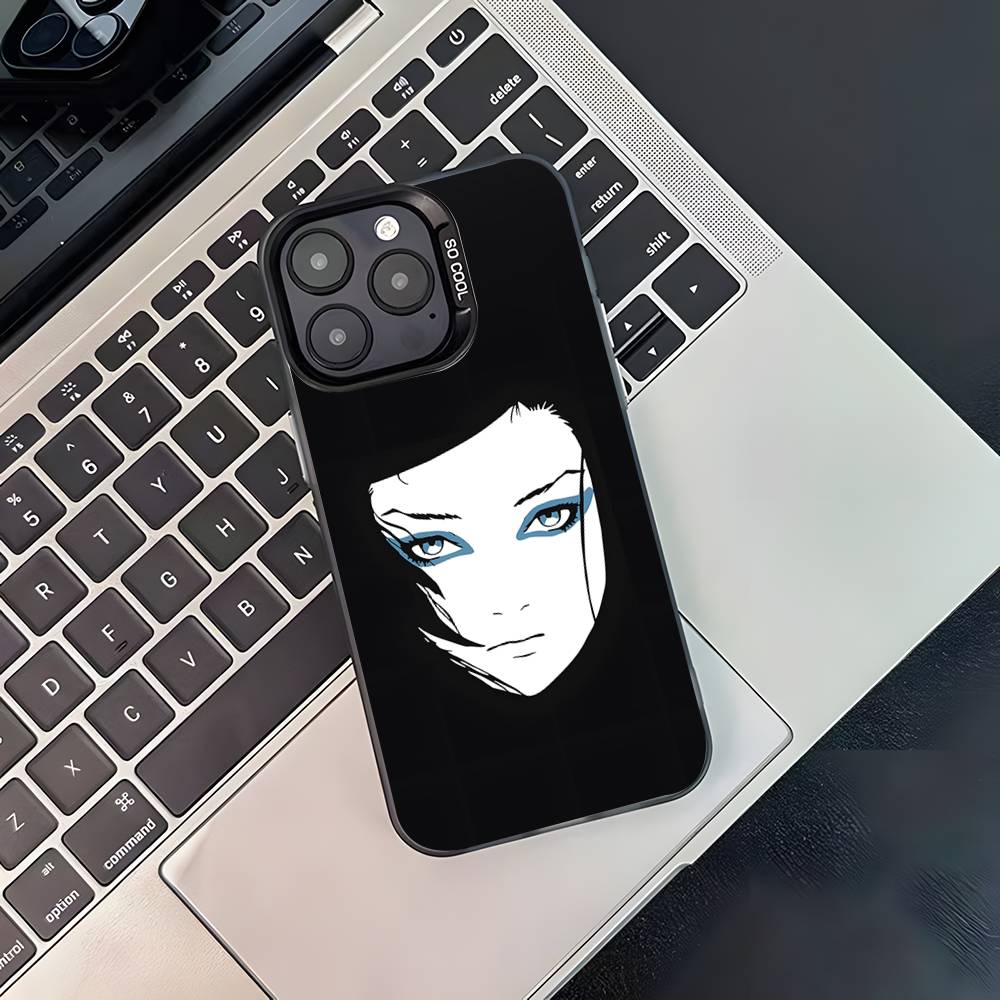 

Anime E-ergo P-Proxy Phone Case For iPhone 17,16,15,14,13,12,11,Pro,XS,Max,Plus,Mini,SE4,E Black Matte Shockproof Cover iPhone16PROMAX