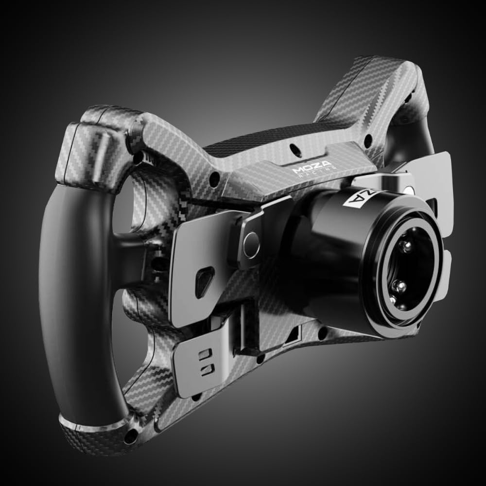 MOZA Racing KS Steering Wheel for GT and Formula Racing with 10 Customizable LEDs and RGB Quick R047 Games, Buttons, Built-in Release,