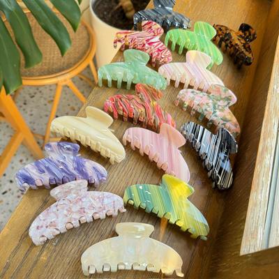 Acetat Haarspange 10,5cm Minimalistisches Geometrisches Muster Hochsteckfrisur Halter Süßer Cooler Stil Haarklammer Accessoire für Frauen Unisex