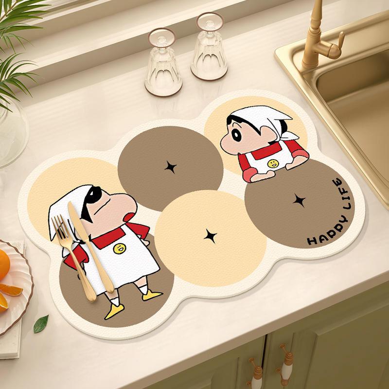 Kitchen Countertop Drain Mat Diatom Mud Absorbent Mat Tableware Bowl Plate Place Mat Stove Sink Dish Washing Anti Scalding Mat