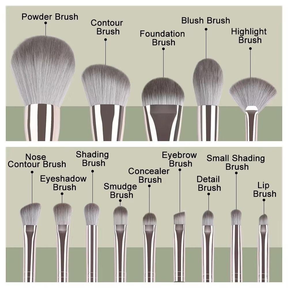 14Pcs Portable Set Makeup Brushes Set Soft Bristle Professional Makeup Tools  Full Face Makeup