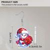 2pairs Red and Blue Christmas Snowman Acrylic Dangle Earrings, Perfect Gift for Women, Christmas Party Jewelry