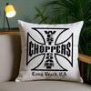 W-West Coast C-Choppers Cushion Cover Plush Fabric Soft Double-Sided Printed Sofa Pillow Case Colorfast Home Decor Gift