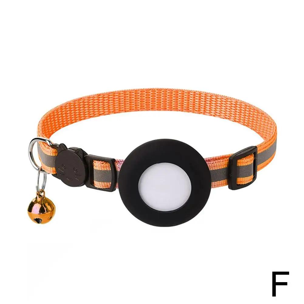 Pet for GPS Holder With Bell Cute Reflective Address Bird Cat Night Footprint Collar Not Include GPS or Other