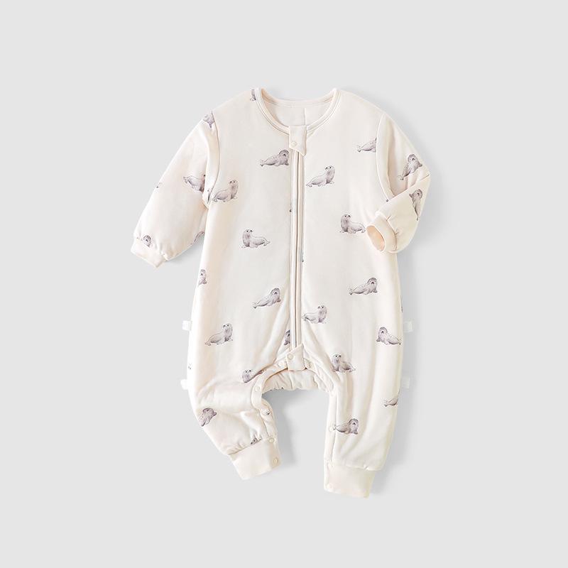 

Baby Cotton Split-leg Sleeping Bag with Breathable Cheese Filling - Autumn/Winter Edition 90 cm