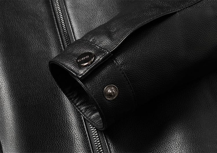 JINLUN Single Rider Leather Genuine Cowhide Leather Genuine Leather Outerwear Men's Jacket, Jacket, Outerwear, Blouson, Jacket, Fall/Winter (JP,
