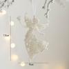 Glitter Christmas Decorations Plastic Xmas Tree Hanging Ornaments DIY Angel Fairy Pendant