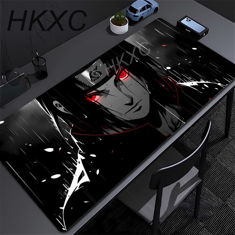 Alfombrilla de Ratón Anime N-naruto Itachi Uchiha Gabinete Gamer Computadora Alfombrilla Grande para Escritorio Teclado Accesorios para Gaming Alfombrilla de Ratón Alfombra Antideslizante
