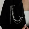 Chain Multi-Layer Brooch Clothes Accessories Hip Hop Brooch Tassel Pendant Brooch  Party Favors