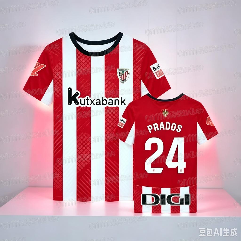 Spanish Style BILBAO Athletic Football 3D Printed Daily Football T-shirt Breathable Fashion Short FamilyMatching
