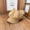 Sweet and cute bear-eared beret female spring and autumn newsboy hat casual versatile face small star anise hat