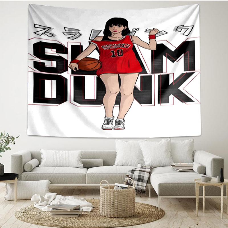 SLAM DUNK Print Tapestry - Portable Wall Decor Cloth, for Home, Dorm, Travel, Bedroom, Living Room - Ideal Birthday Housewarming Gift