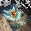 Personalized Name Winnie Pooh Living Room Non-Slip Area Rug Soft Carpet for Bedroom Kids Playroom Sofa Office Home Decor Doormat