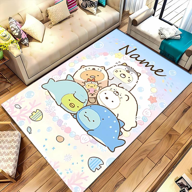 Custom personalization Sumikko Gurashi Area Rug - Perfect For Kitchen, Bathroom,Laundry Room Decor Large Size Available,Gift All Seasons