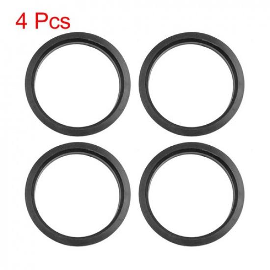 Car Hub Centric Rings Wheel Bore Center 73.1 to 63.4mm - 4pcs Black Plastic