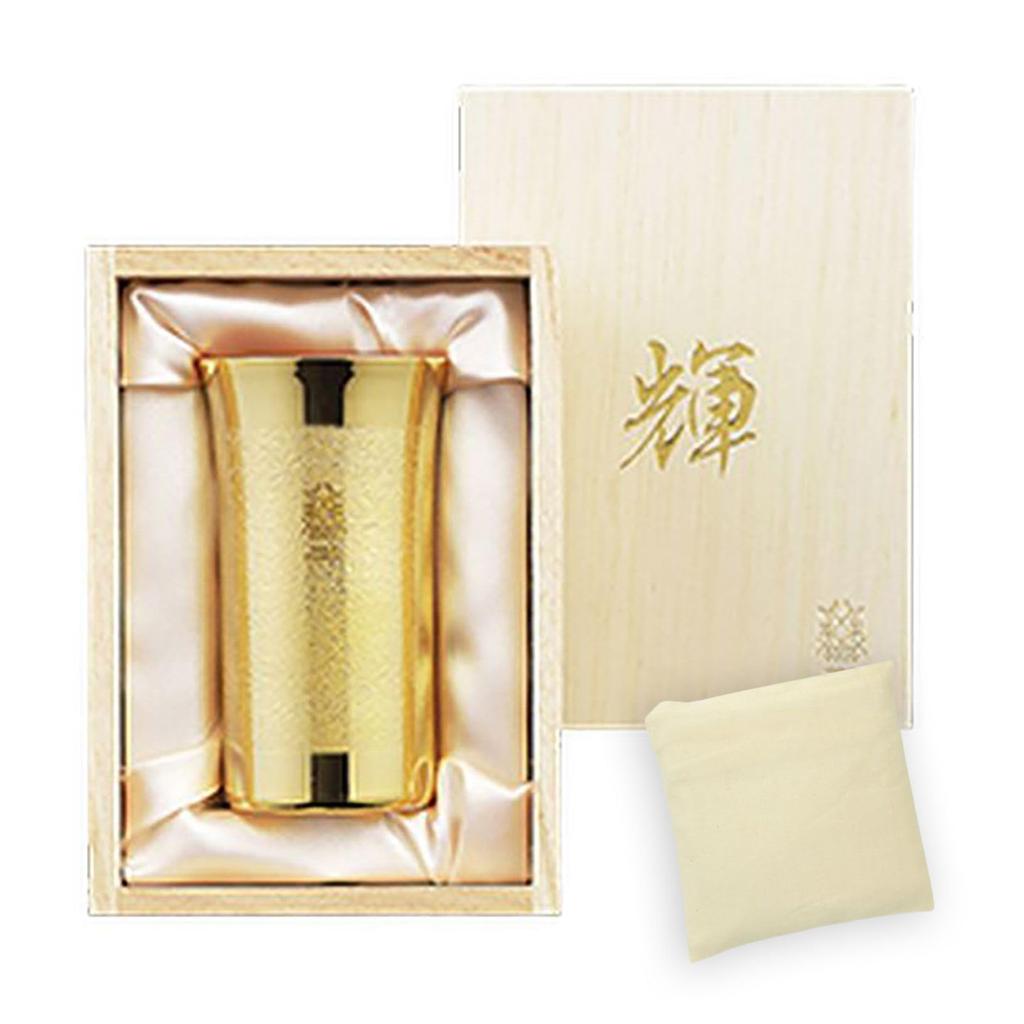 Sake Glass Pure Copper Made in Japan J-kitchens-SimpleBag Set, (Gold Finish), 150ml,