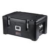 Insulated Food Pan Carrier, 36Qt Capacity, Stackable Catering Hot Box with 3 Stainless Steel Pans, Top Load LLDPE Food Warmer with Elastic Side