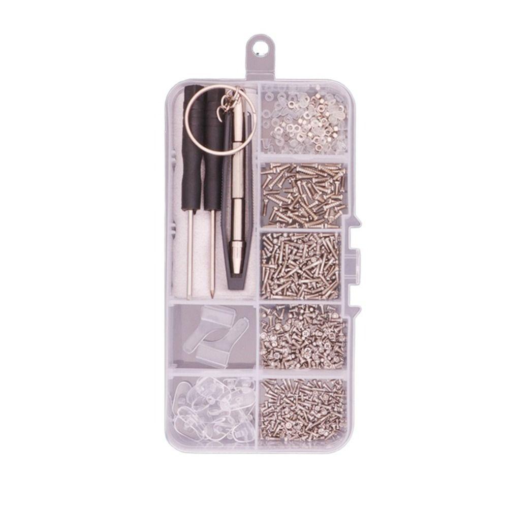 Kit With Tweezers Watch Tiny Screws Sun Glasses Nuts Eyeglass Nose Pads Sunglass Repair Tool Glasses Screws Sets Glasses Screws