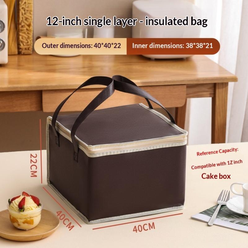 

Waterproof Insulated Bag Cooler Folding Picnic Basket Ice Pack Drink Box Thermal Lunch Bag Portable Food Delivery Bag Pizza Bag кофейный