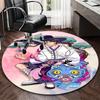 1pc Anime Cartoon Design Round Carpet  Office Chair Mat, NonSlip Rug for Home Decor