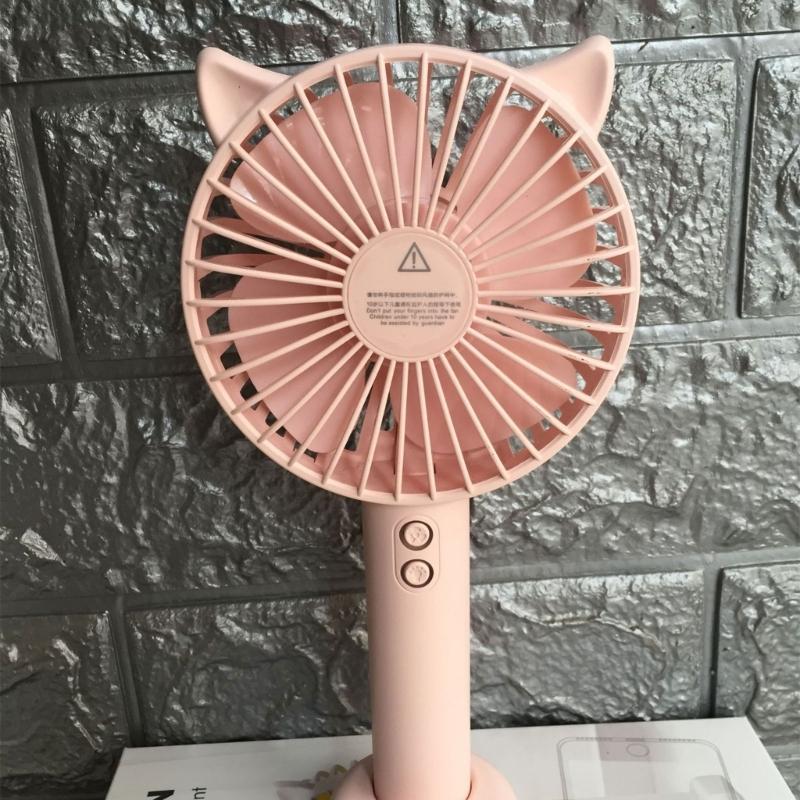 Cute Mini Fan Small Travel Fan Rechargable Cooling Device Lightweight Electric Fan Suitable for Indoor and Outdoor Use